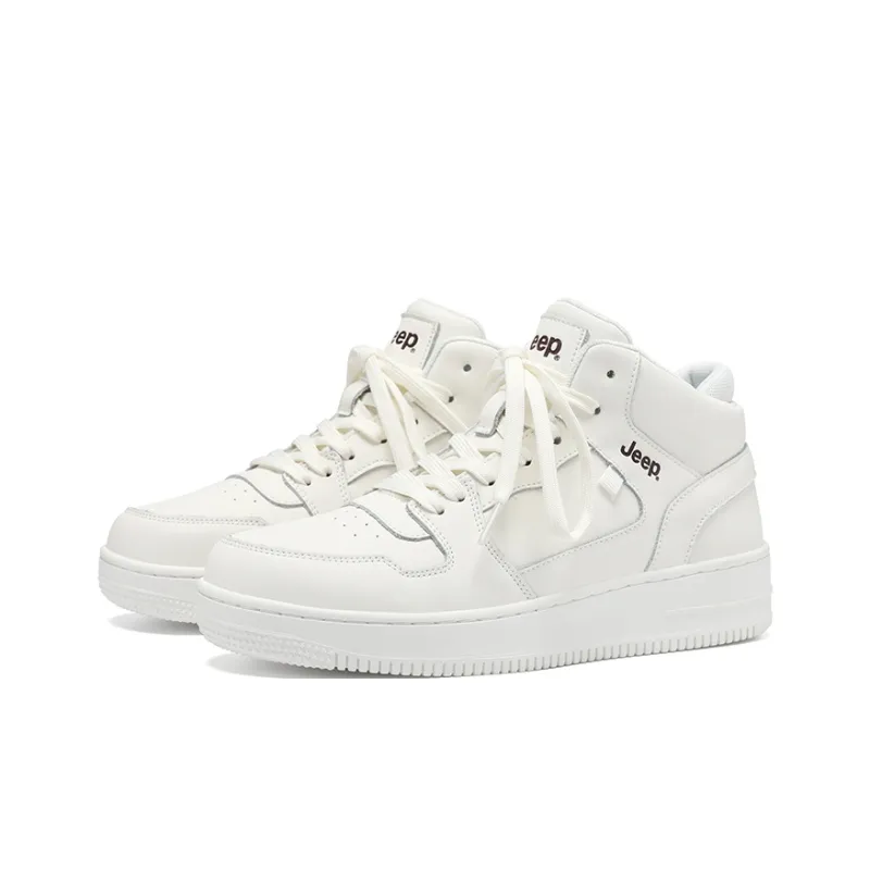 Jeep Air Force One Anti Slip And Wear Resistant Height Increasing Mid Top Skateboard Shoes Unisex-16