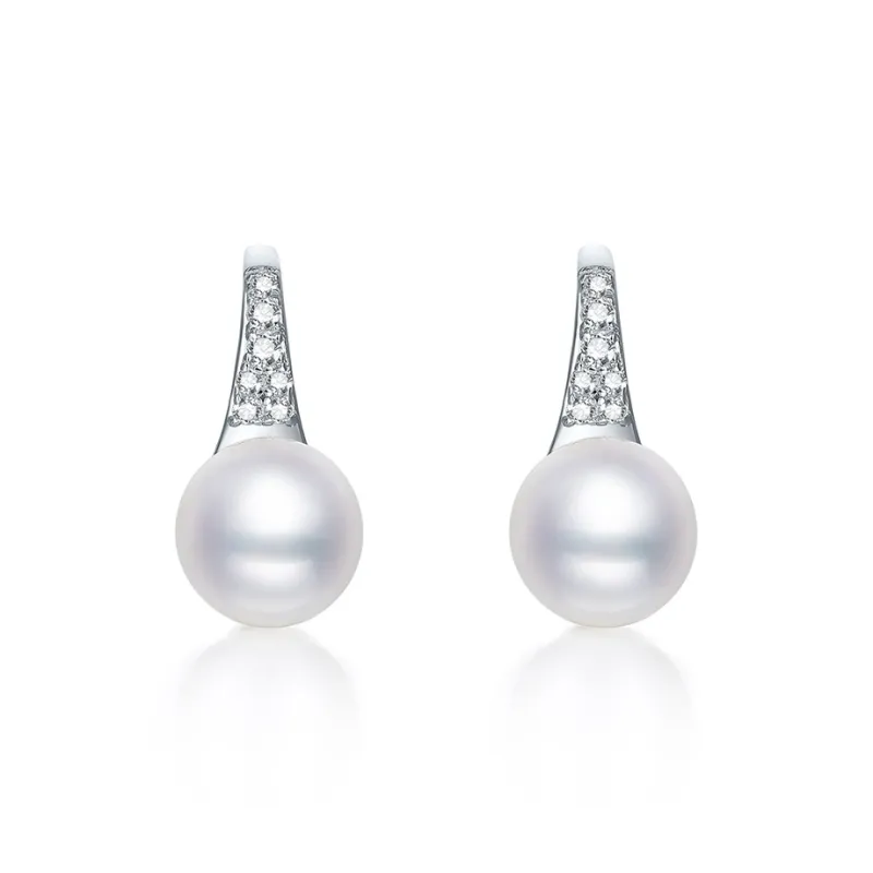 JINGUIFU Freshwater Pearl Stud Earrings Women's-0