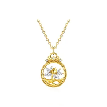 IS YOU S925 Silver Zircon Necklaces Women's