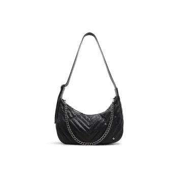 ALDO Artificial Leather Crescent Bag Shoulder Bag Medium Size Women's Black