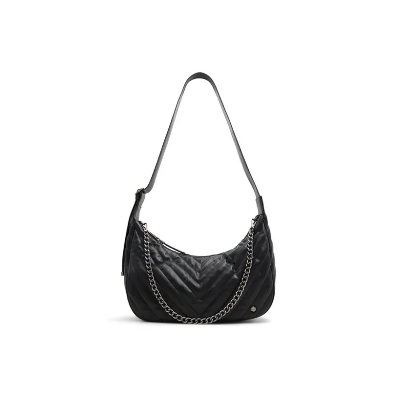 ALDO Artificial Leather Crescent Bag Shoulder Bag Medium Size Women's Black-0