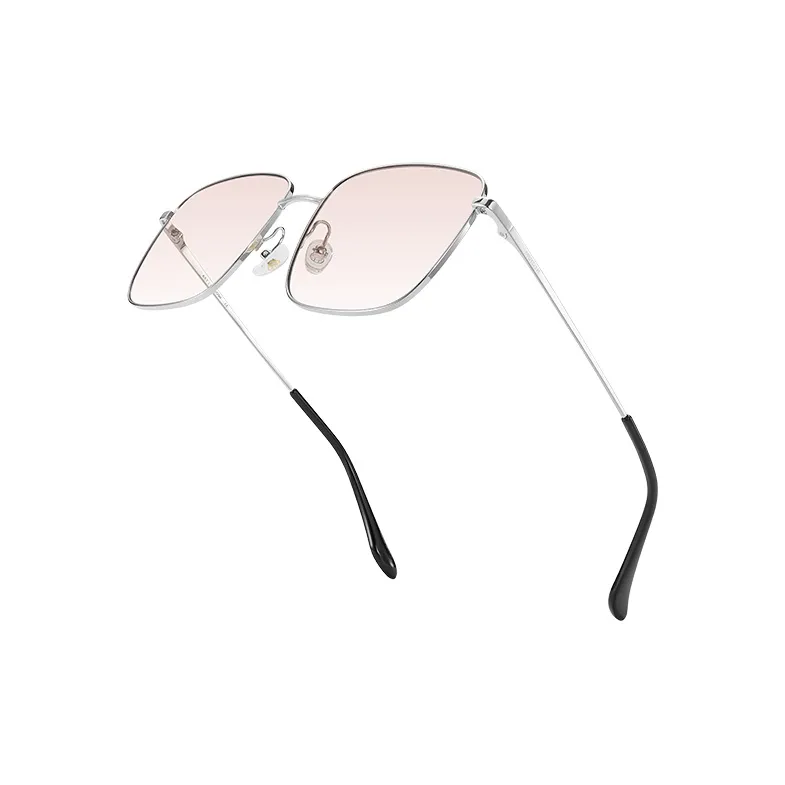 MUJOSH To The Series Of Things Plate Frame Β Titanium Square Sun Protection Sunglasses With Small Face Frame Unisex-11