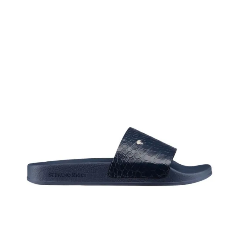 STEFANO RICCI Slide Slippers Men's Blue-1