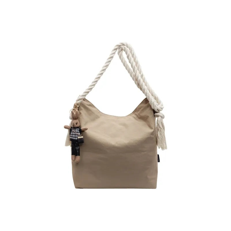 GOBLIN SHARKS 1759 Fabric Shoulder Bag Regular Women's Ecru/Khaki/Black-6