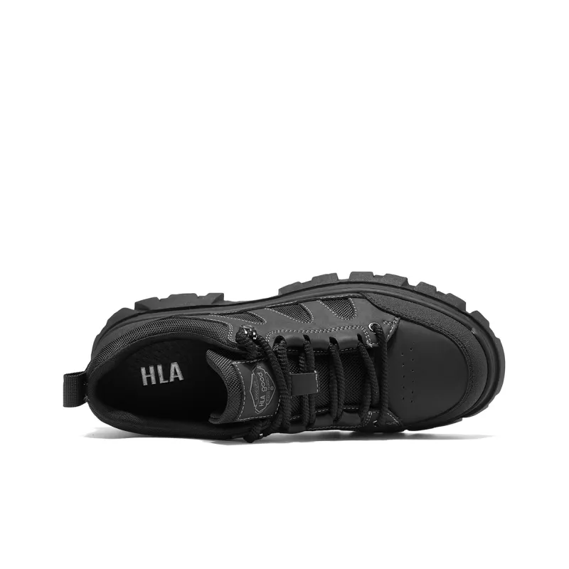 HLA Work Boots Men Low Top Army Green, Black, Earth Yellow-2