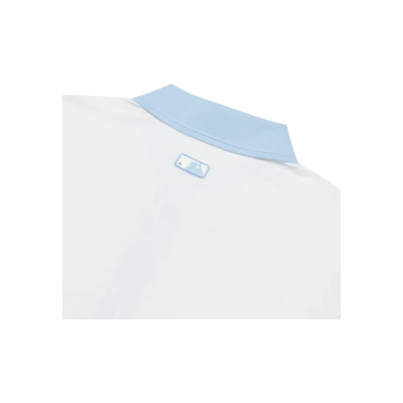 MLB Basic Logo Los Angeles Dodgers Polo Shirt Men's White-6