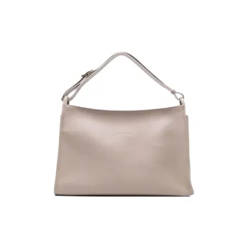LONGCHAMP Le Foulonné Cow Leather Handbag Shoulder Bag Extra Large Women's Khaki