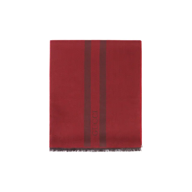 GUCCI Knit Scarves Unisex Burgundy-0