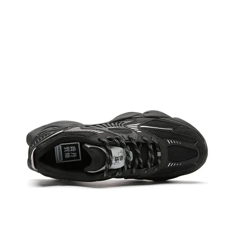 QIAODAN Enable Source Cushioning Wear Resistant Low Top Casual Shoes Men's Black Silver-2