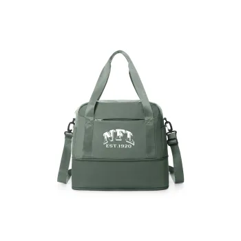 NFL Fabric Gym Bag Travel Bag Shoulder Bag Crossbody Bag Large Size Unisex Army Green