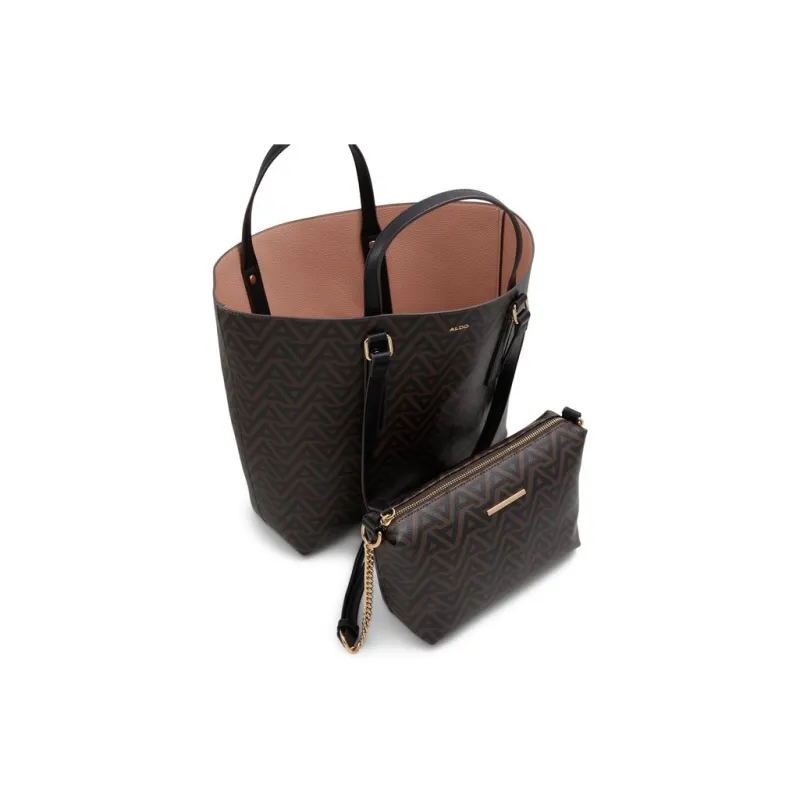 ALDO Artificial Leather Tote Handbag Tubas Women's Bone/Mixed Color-5