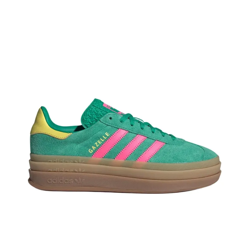 Adidas Gazelle Bold Court Green Lucid Pink Women's-1