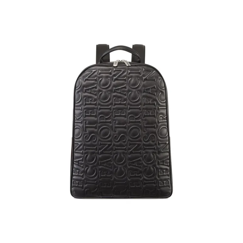STEFANO RICCI Cow Leather Backpack Men's Black-0