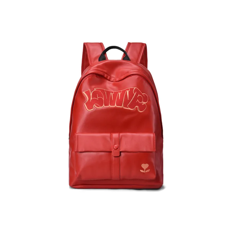 LOVVVVE PU Cortex Student Backpack Unisex Black Red White/Blue/Pink-7