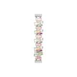 Multicolor Silver-Dopamine Dressing Irregular Metal Stretch Strap