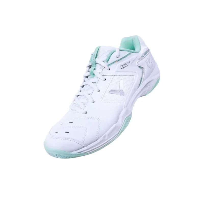 VICTOR Wear-Resistant Slip-Resistant Low-Top Badminton Shoes Unisex White Green-2