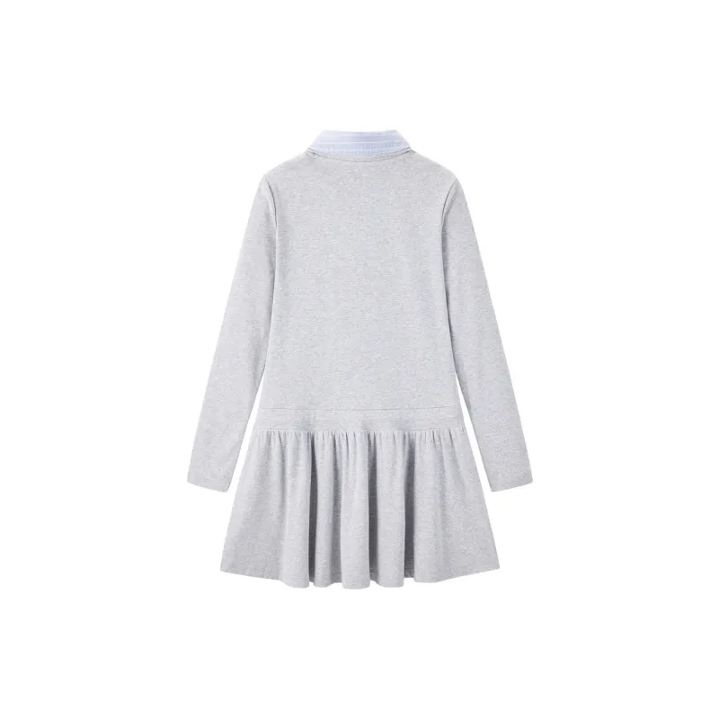 LEDIN Long Sleeved Dress Women's Lunar Rock Gray-1