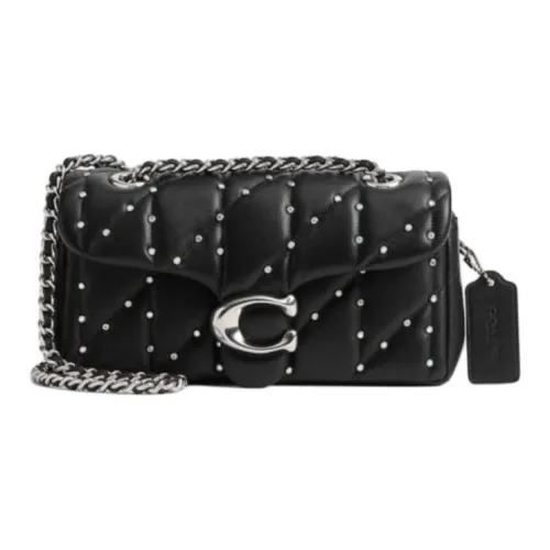 COACH Pillow Sheepskin Crossbody Bag Shoulder Bag Small Size Women's Black
