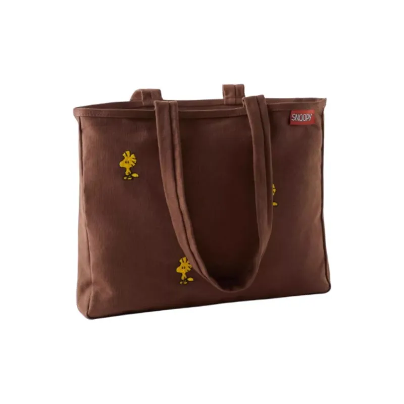 ZARA Cotton Tote Bag Shopping Bag Shoulder Bags Women's Brown-1