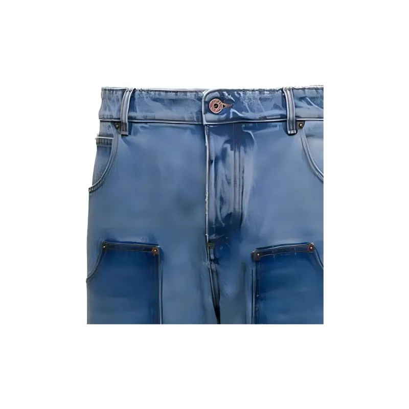 BALMAIN Patchwork Straight Leg Jeans-5