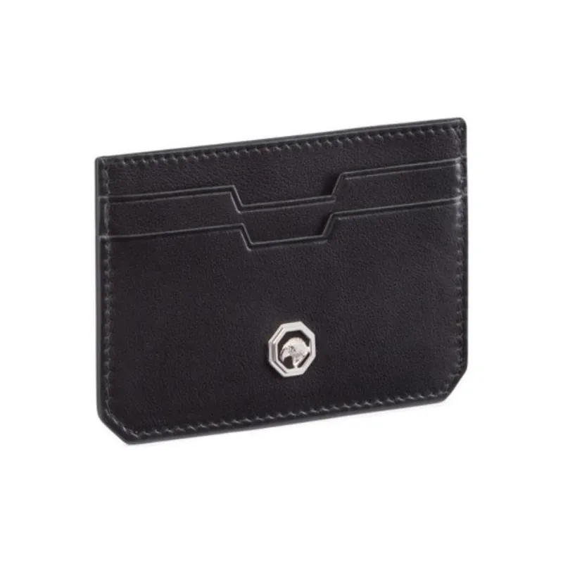 STEFANO RICCI Calfskin Card Holder Men's Black-1