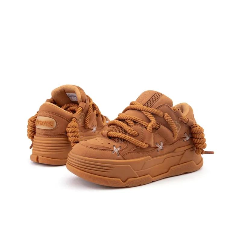 CN Slip Resistant Lightweight Coverage Low Top Skateboard Shoes Unisex Desert Yellow-2