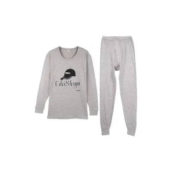 Cotton Gene Thermal Set Men's Light Gray