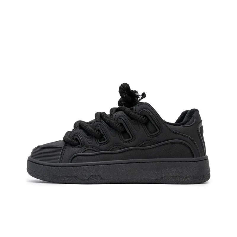 CVOJOO Puffy Shoes Slip Resistant Height Increasing Low Top Skateboard Shoes Unisex-37