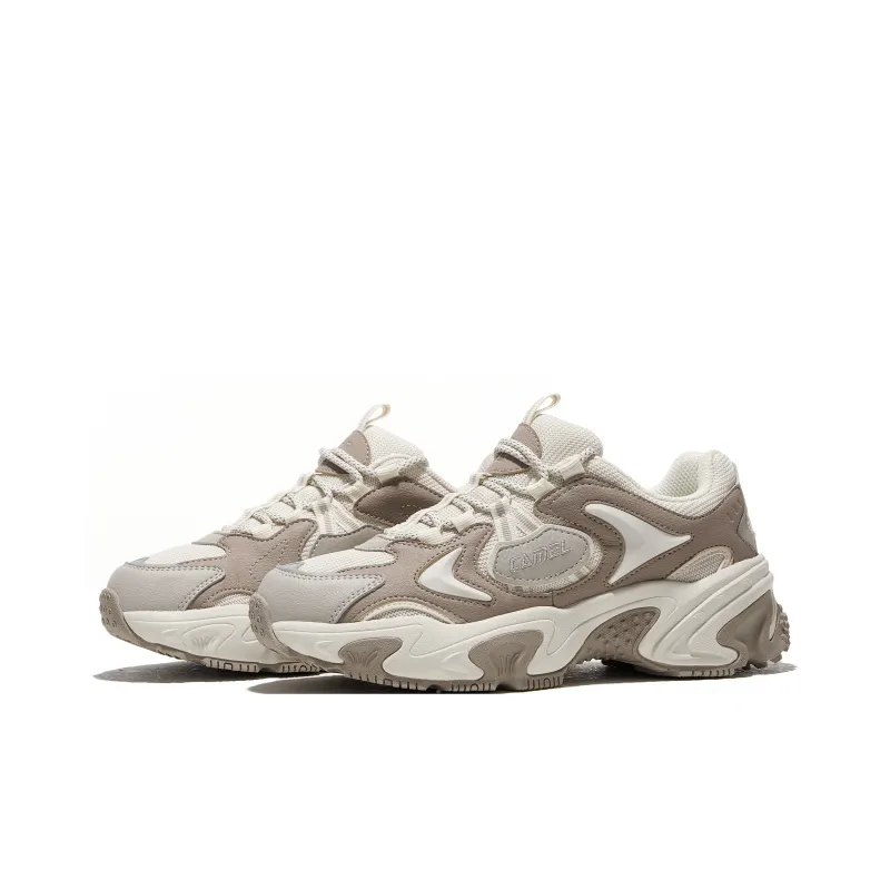 CAMEL Wear-Resistant Breathable Cushioning Low-Top Chunky Sneakers Women's-8