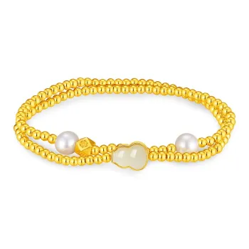 Emerald Dynasty Hetian Jade Bracelets White Jade/Pale Greenish White Jade Women's