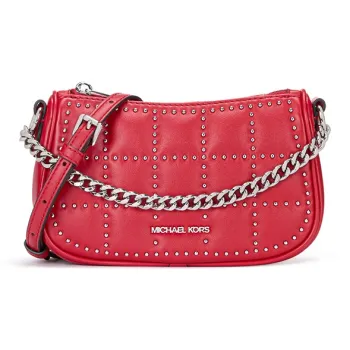 MICHAEL KORS Carmela Artificial Leather Shoulder Bag, Saddle Bag, Crossbody Bag Women's Red
