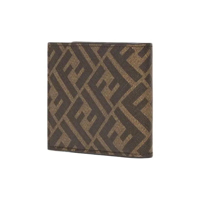FENDI Cotton Wallet Men's Brown & Yellow-1