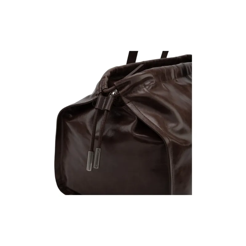 CALVIN KLEIN Cow Leather Handbag Tubas Women's Cocoa Brown-5