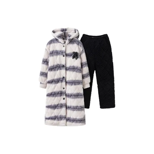 WANANNI Pajama Set Men's Gray White