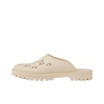 GUCCI Slip On Sandal 'Cut Out Monogram Mystic White'