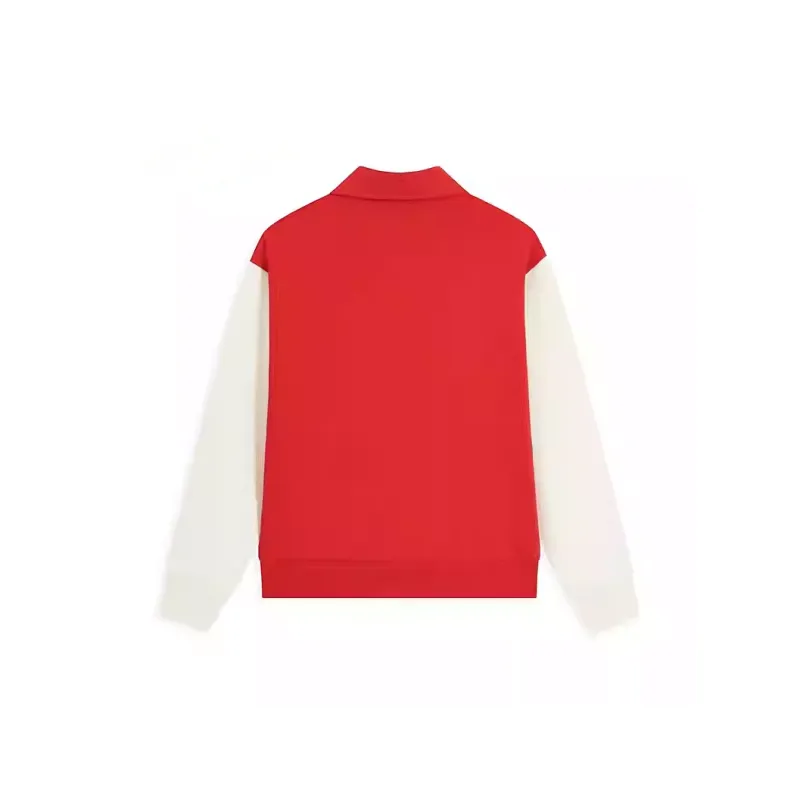 XTEP Sports Life Collection Baseball Jacket Women's Enchanted Red/Mountain Moon White-1