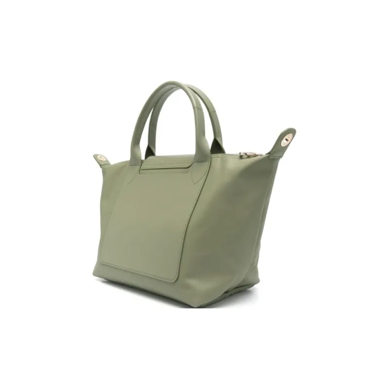 LONGCHAMP Le Pliage Xtra Calfskin Tote Bag, Shopping Bag, Shoulder Bag, Crossbody Bag, Handbag Trumpets Women's Green-1
