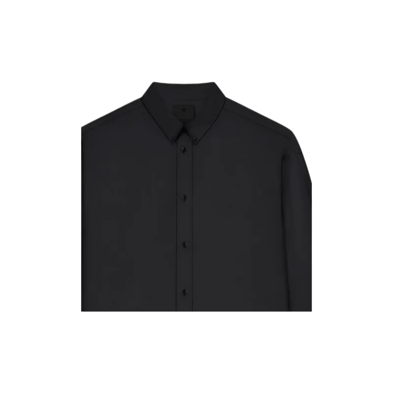 GIVENCHY SS24 Shirt In Poplin Shirt Men's Black-4
