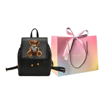 Yalu PU Backpack Women's Black/Beige/Coffee/Brown