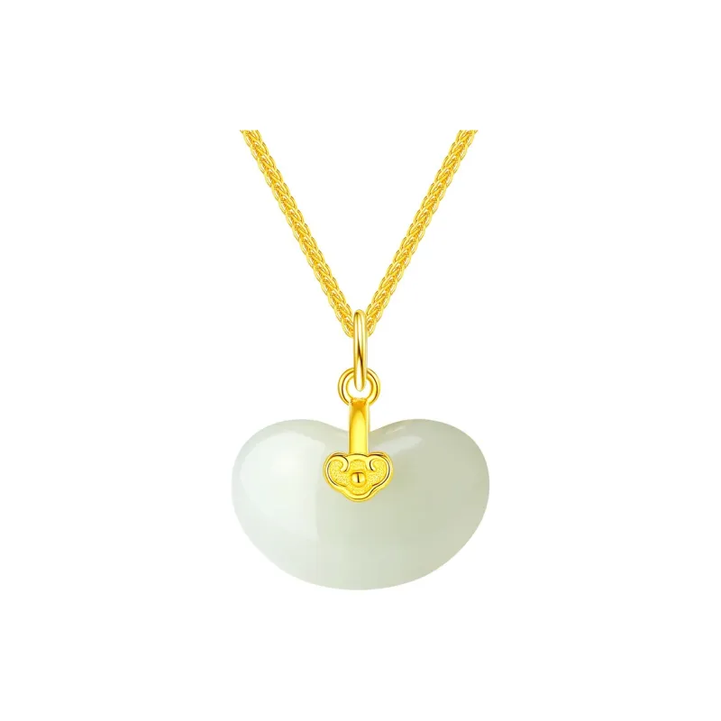 Royal Heaven's Choice Hetian Jade Necklaces Pale Greenish White Jade Unisex-3