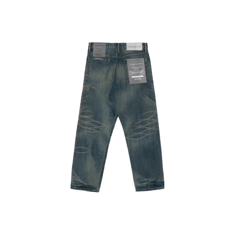 Yohji Yamamoto Graphic Printed Distressed Jeans-1