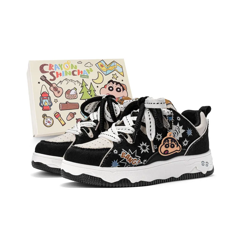 Crayon Shinchan Lightweight Breathable Height Increasing Low Top Skateboard Shoes Unisex-51