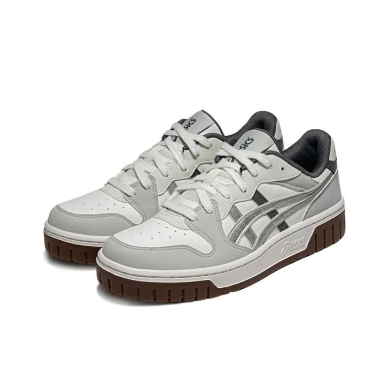 Asics Court Mz 2.0 Anti Slip Wear Resistant Low Top Skateboard Shoes Unisex Gray White-2