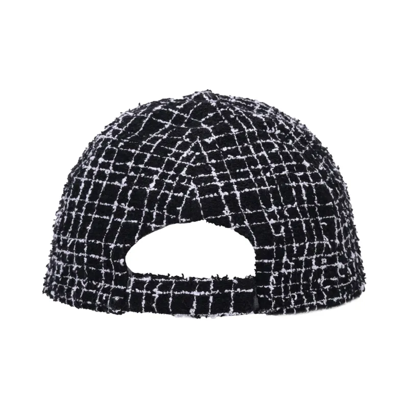 CHANEL Cotton Polyamide Baseball Caps Women's Black-3