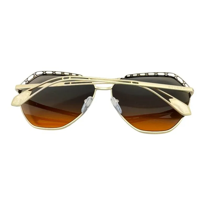 BVLGARI Aviator Sunglasses Unisex Gold-1