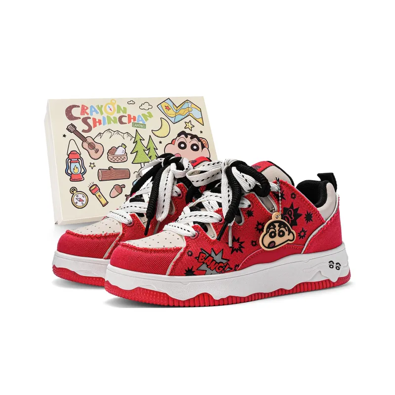 Crayon Shinchan Lightweight Breathable Height Increasing Low Top Skateboard Shoes Unisex-69