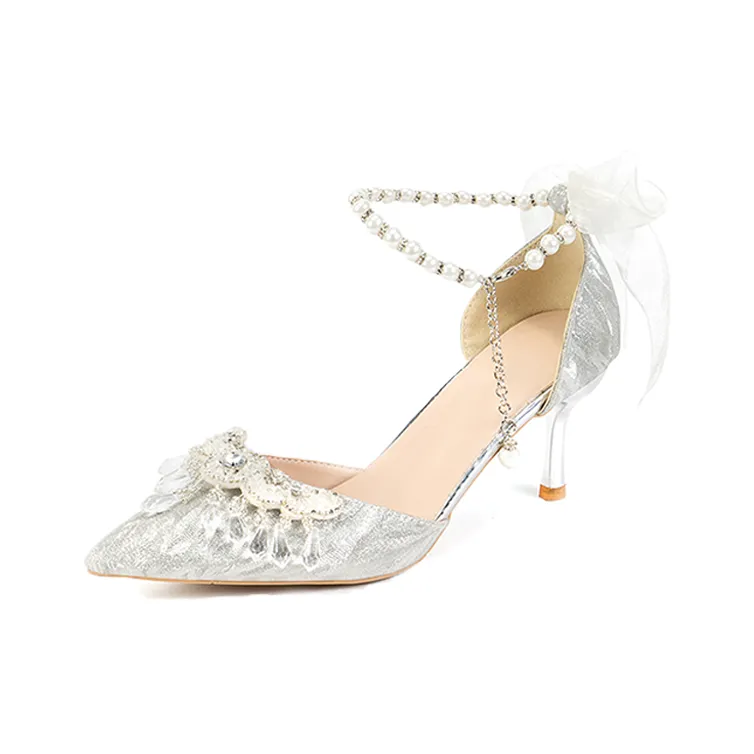 Xingdiman Slim Heel High Heels Women's Silver [ Gift Box Set ]-1
