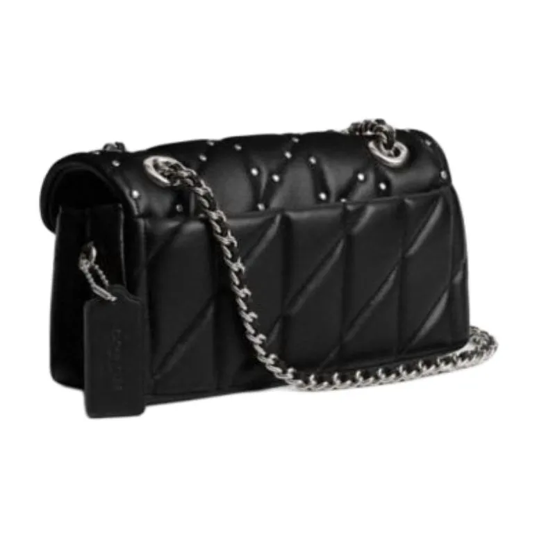 COACH Pillow Sheepskin Crossbody Bag Shoulder Bag Small Size Women's Black-1