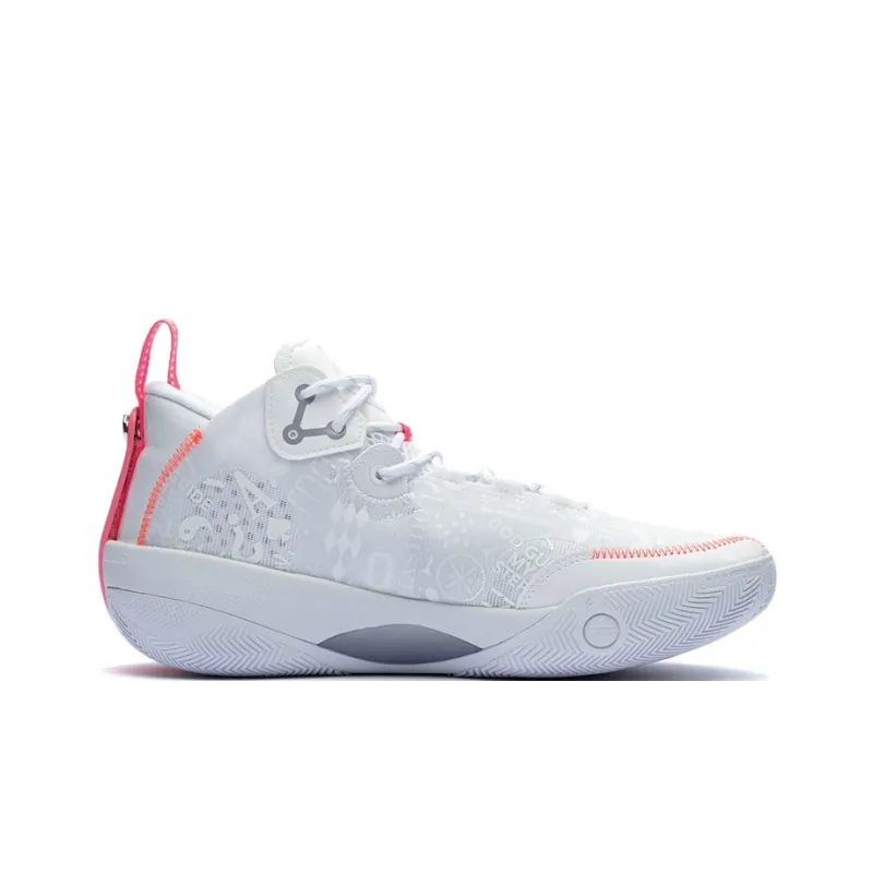 LiNing Shadow 3 Cushioning Coverage Support Low Top Basketball Shoes Men's Standard White-1