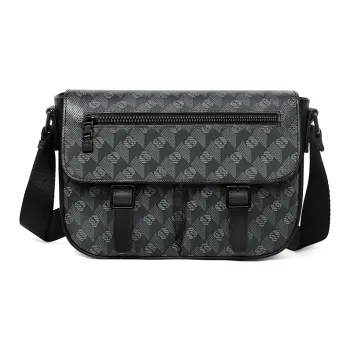 GUDI PVC Shoulder Bag Unisex Black